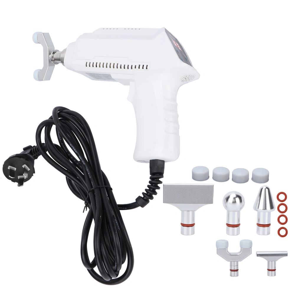 Electric Impulse Spine Massager Gun Spine HeatResisting Chiropractic Adjusting Tool Instrument White(AU Plug 220V)