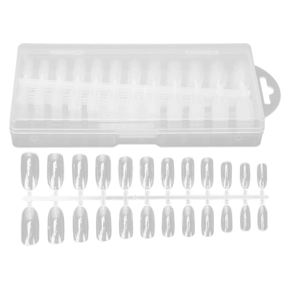 240pcs Transparent Nail Tip Home Salon Nail Art Design Fake False Nail Set Manicure Tool