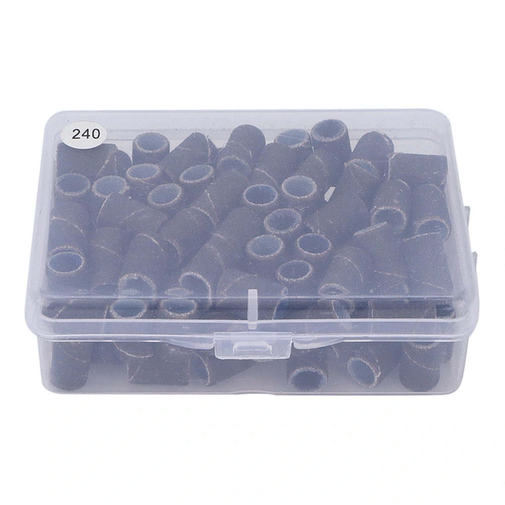 100pcs Nail Art Sanding Bands Manicure Pedicure Nail Drill Bits Accessories ToolsHQ-14 240#