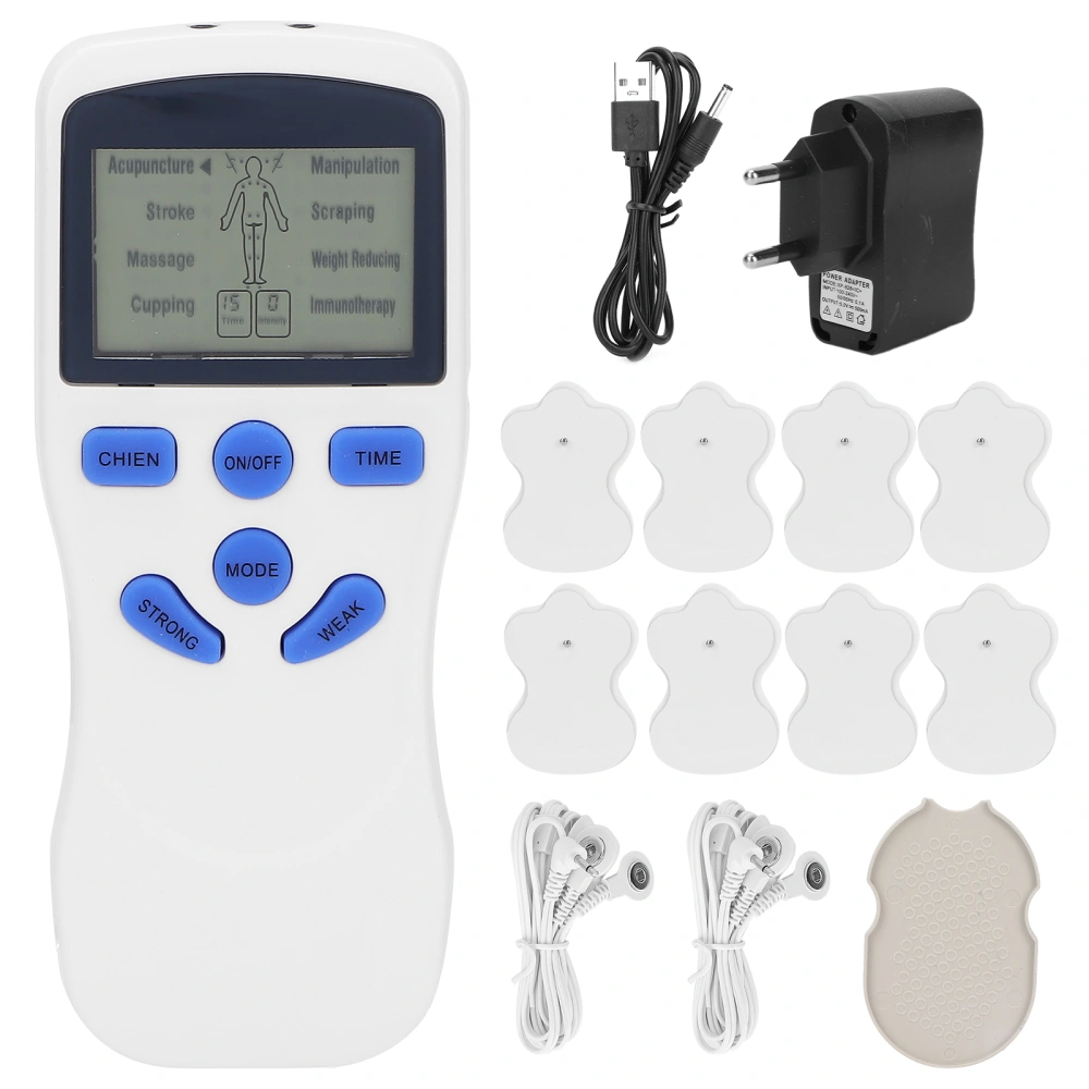 Electronic Pulse Massager Acupuncture Cervical Massage Device Digital Muscle StimulatorEU Plug 100‑240V