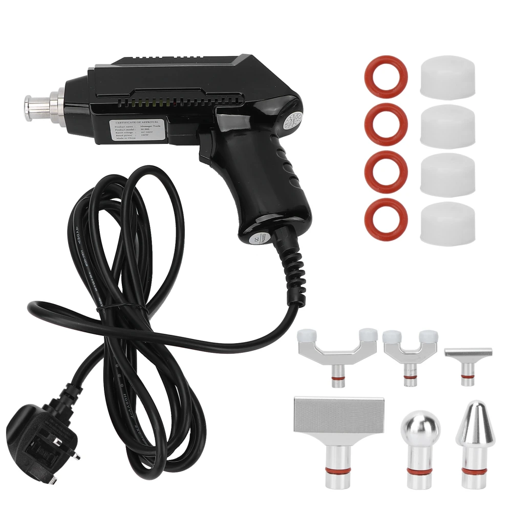 Electric HeatResisting Spine Massager Gun Spine Chiropractic Adjusting Instrument(UK Plug 220V)