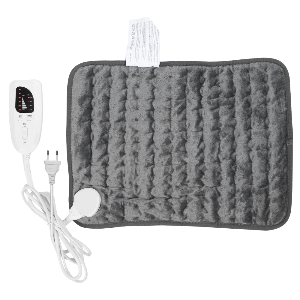 6 Gear Temperature Adjustment Heating Pad Darkgray Timing Electric Pad with AutoShutoff(EU Plug 220V)