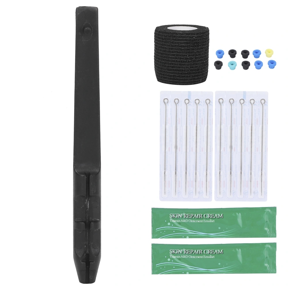 Professional Hand Stick Tattoo Kit DIY Tattoo Needle Tool Kit Tattoo Pen Supply Black