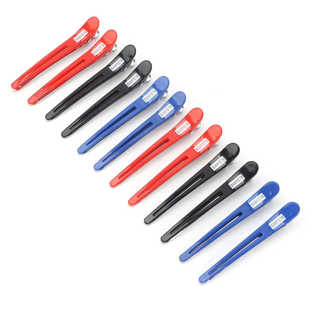 12Pcs Professional Salon Duckbill Hair Clips Plastic Hair Sectioning Clips NonSlip Hair Clips