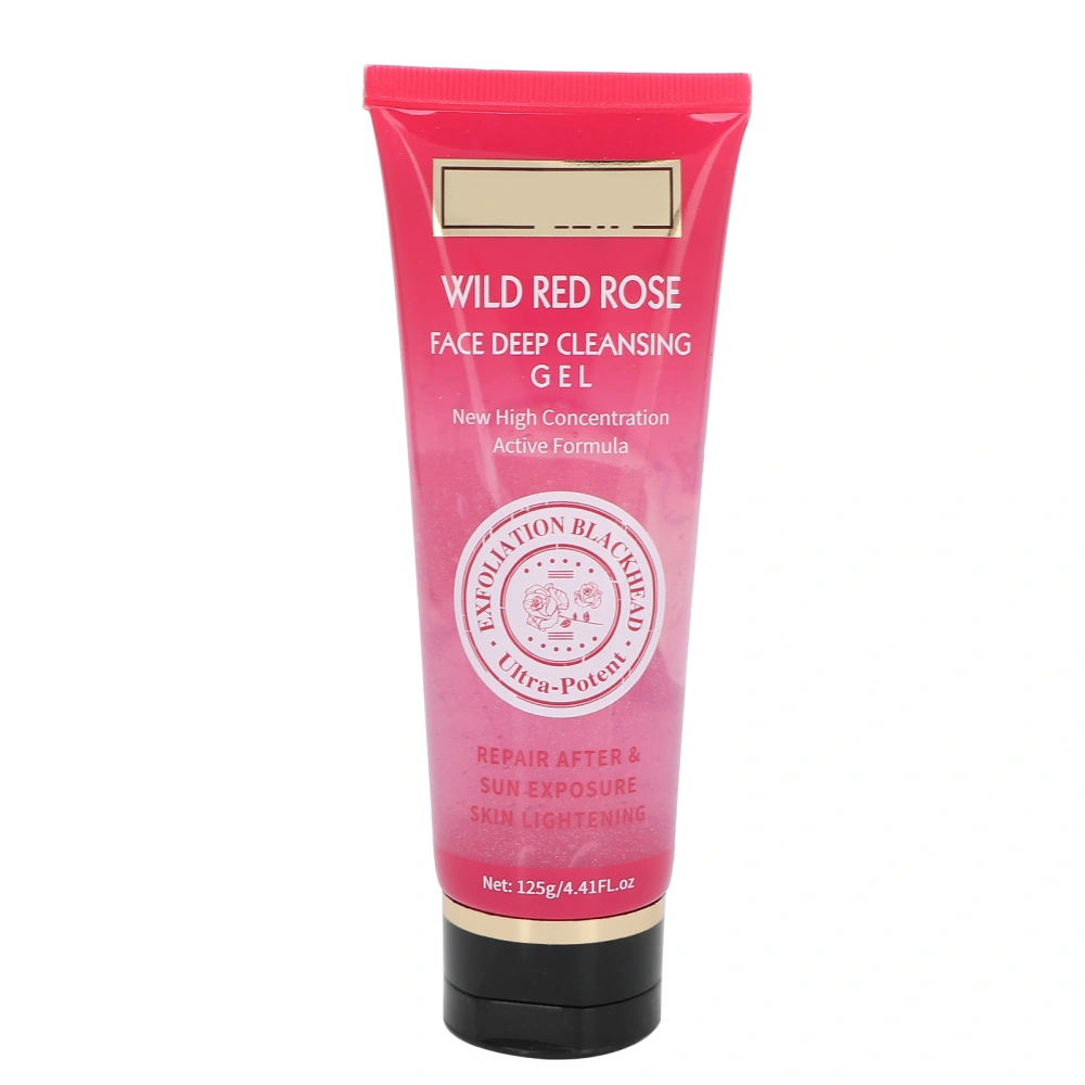 Facial Cleansing Gel Gentle Rose Extract Exfoliating Hydrating Fast Absorbing Facial Gel 125g