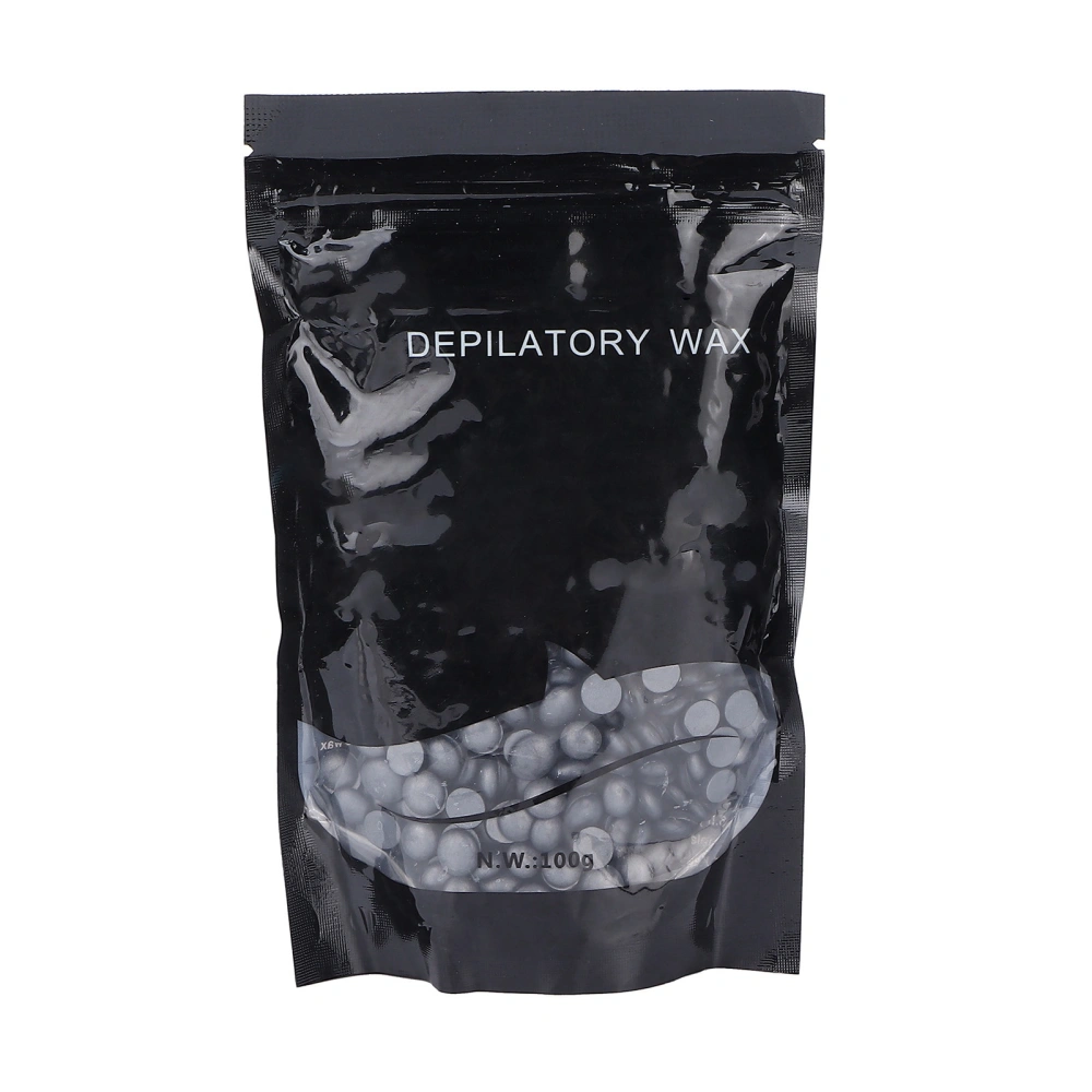 Men Women Hair Removal Wax Beans Depilatory Hair Wax Bead for Face Arm Back Legs (100g)Retro Black