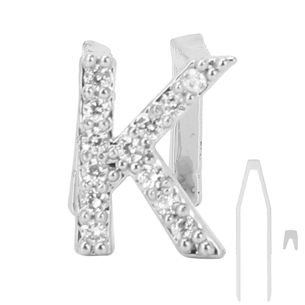 Capital Letter Hip Hop Tooth Removable Teeth Brace Decoration Teeth Accessory for Costume PartyK Silver