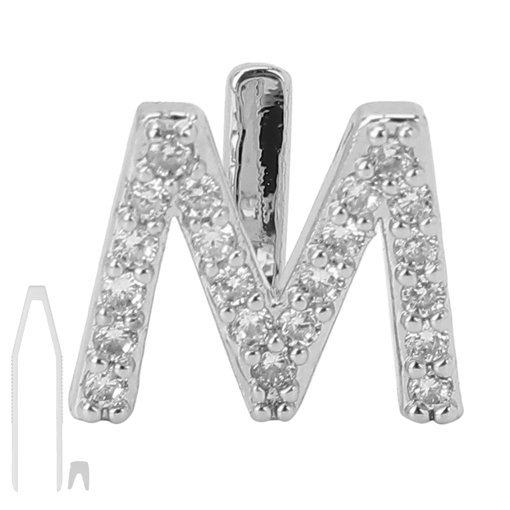 Capital Letter Shaped Hip Hop Tooth Halloween Hip Hop Decoration Teeth Brace AccessoryM Silver