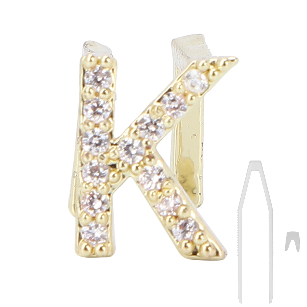 Capital Letter Hip Hop Tooth Removable Teeth Brace Decoration Teeth Accessory for Costume PartyK Gold