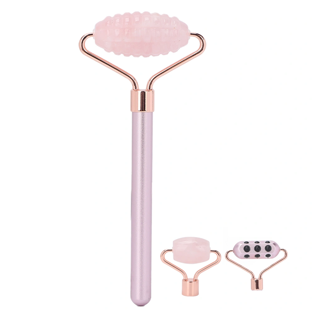 3 in 1 Facial Massage Roller Face Germanium Stone Rose Quartz Skin Firming Lifting Massager