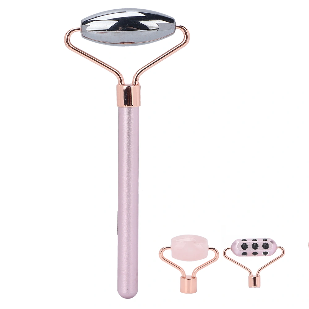 3 in 1 Rose Quartz Face Roller Massager Germanium Facial Skin Lifting Tightening Massager