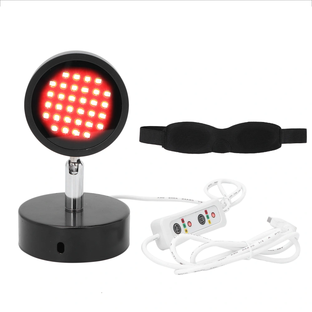 Red Light Therapy Lamp Device Infrared Light Therapy Light for Pain Relief Hair Loss Treatment (Black)