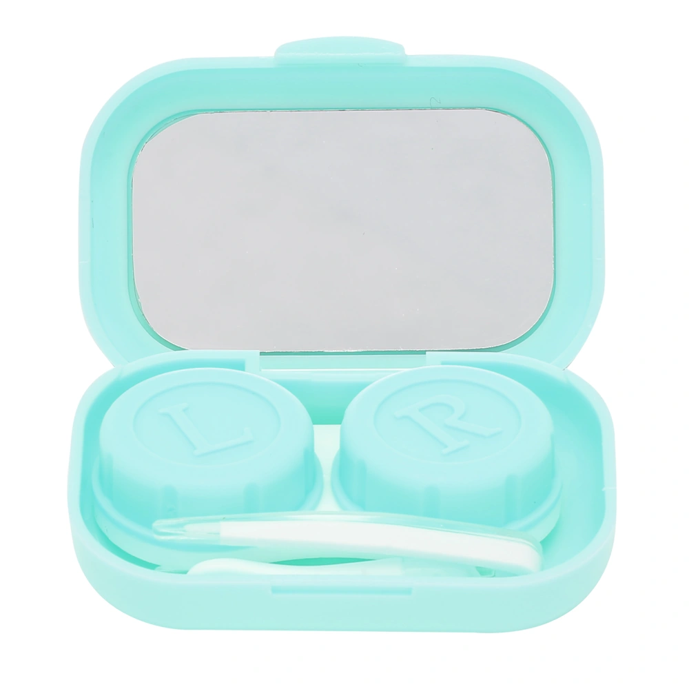 Contact Lens Case Cute Portable Contact Lens Container Holder Box Soak Storage KitGreen