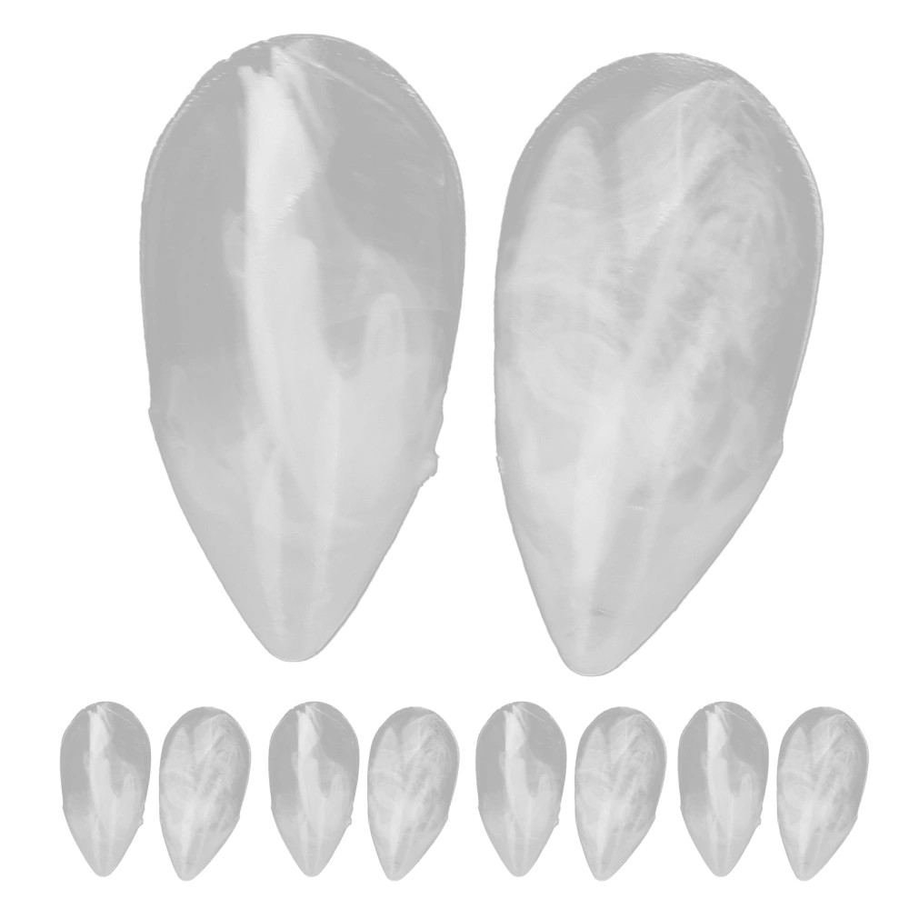 10pcs Halloween Party False Teeth Set Transparent Resin Cosplay Dentures Prop Decoration15mm / 0.6in