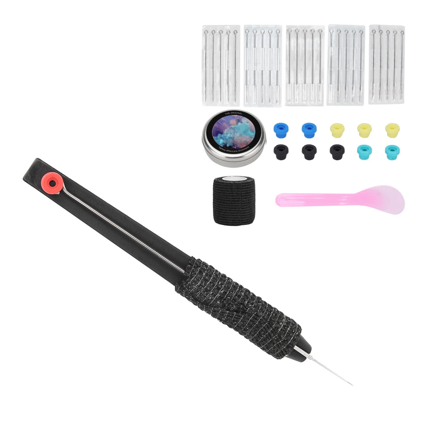 Hand Stick Tattoo Kit DIY Tattoo Supply Needles Set Tattoo Needles Bandage Tattoo Grommets