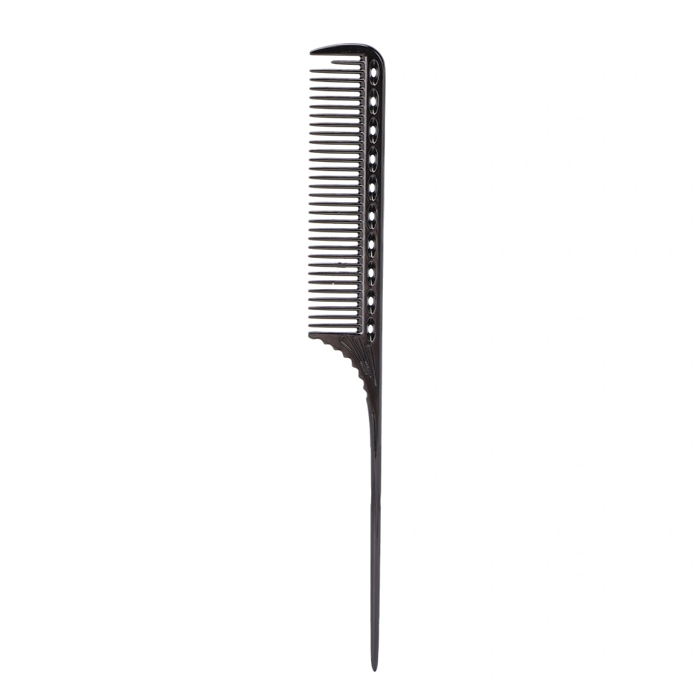 Professional Rat Tail Hair Comb Salon Hairdressing Styling Comb Barber Aluminum Metal CombBlack