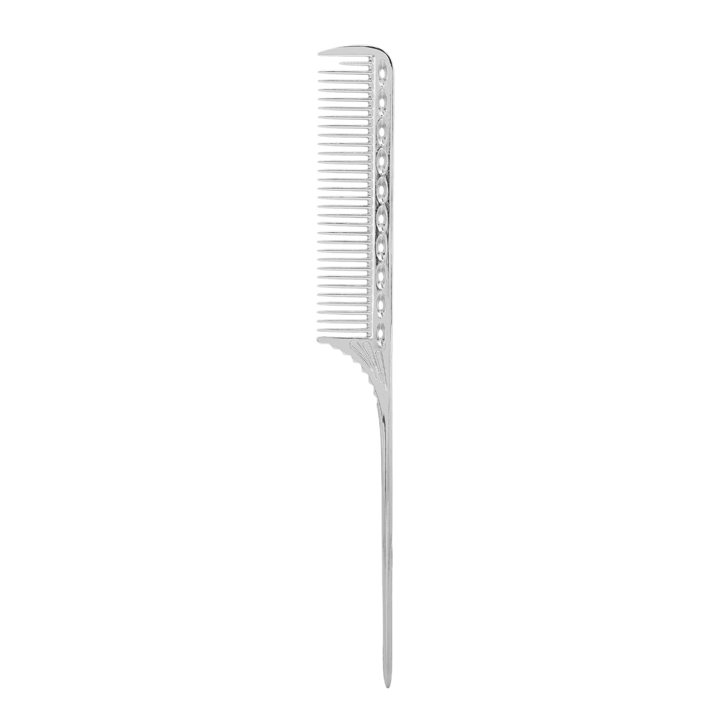 Professional Rat Tail Hair Comb Salon Hairdressing Styling Comb Barber Aluminum Metal CombSilver