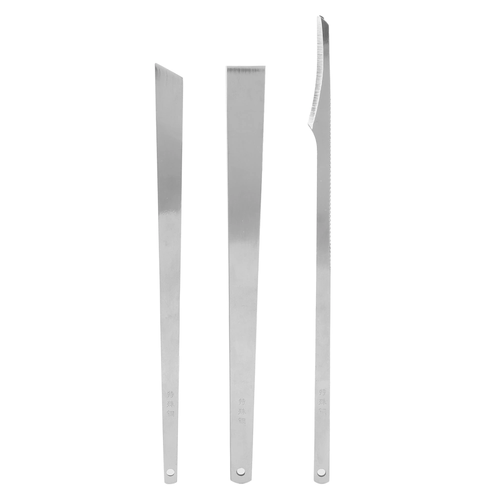 3pcs Pedicure Knife Set Blade Knife Scraper Knife Cuticle Remover Steel Toenail Correction Tools