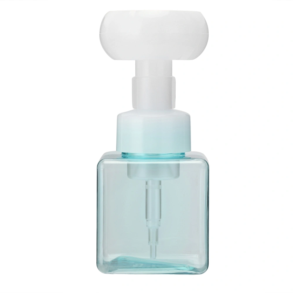 Foam Mousses Pump Bottle Travel Refillable Flower Shape Foaming Soap Dispenser Bottle 250mlTransparent Blue Flowers