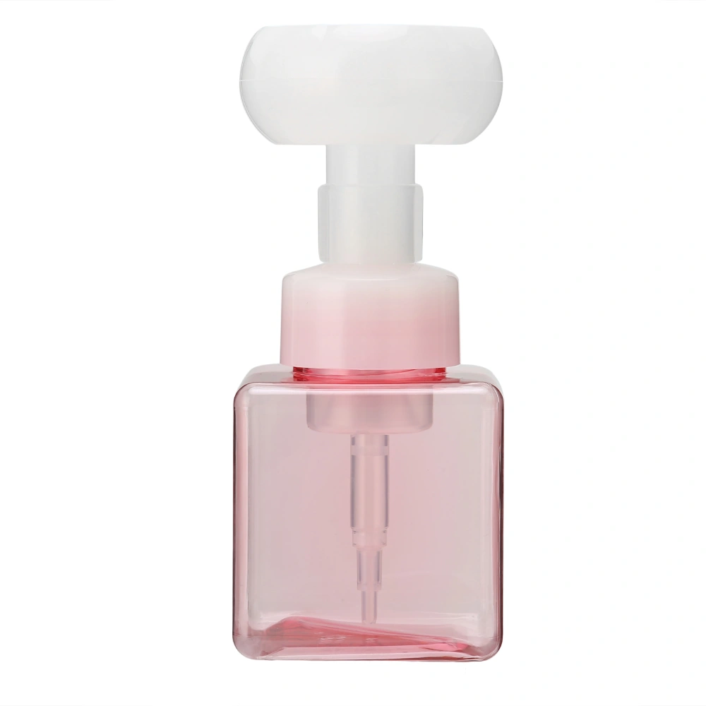 Foam Mousses Pump Bottle Travel Refillable Flower Shape Foaming Soap Dispenser Bottle 250mlTransparent Pink Flowers