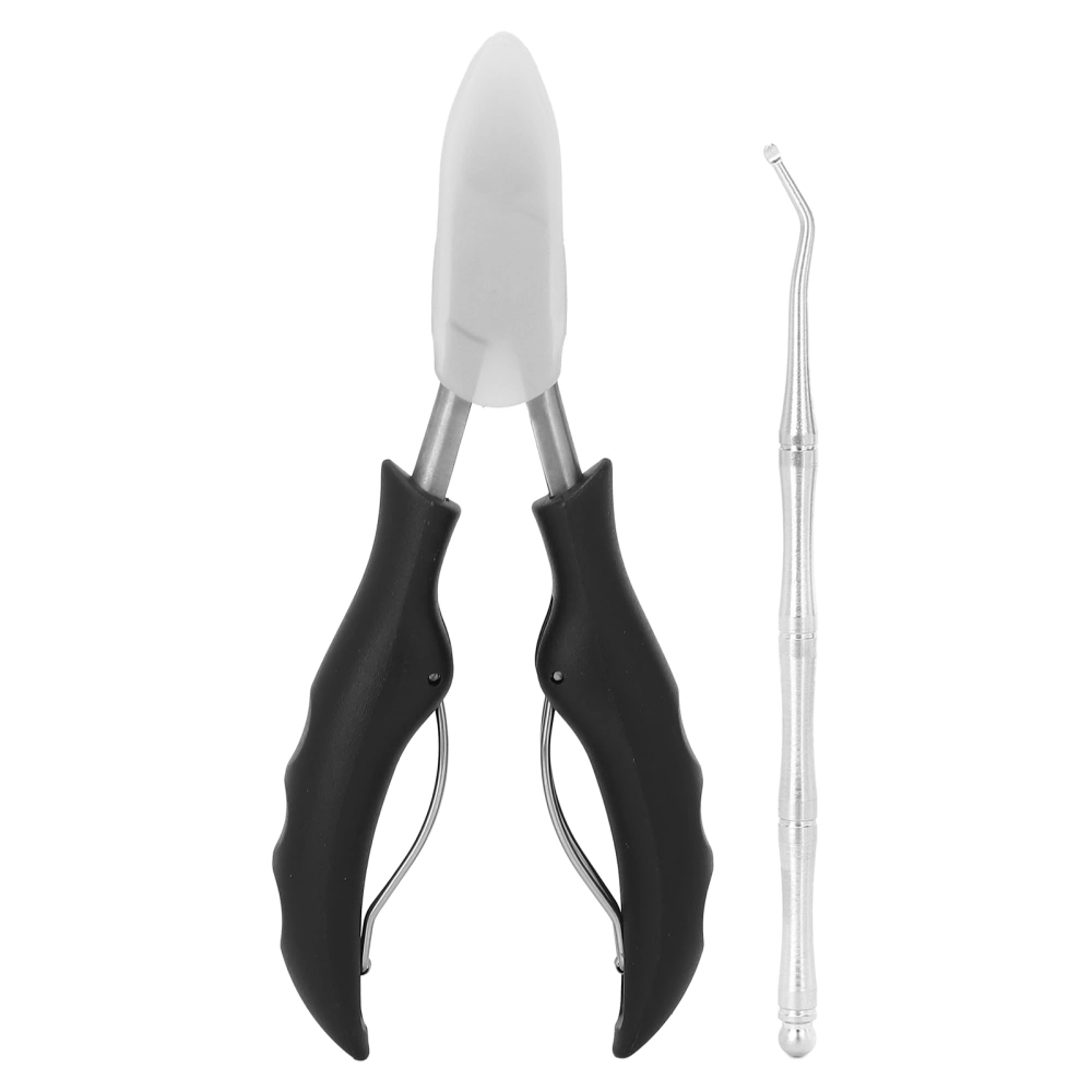 2pcs Stainless Steel Nail Clipper Set Professional Curved Blade Toenail Clippers