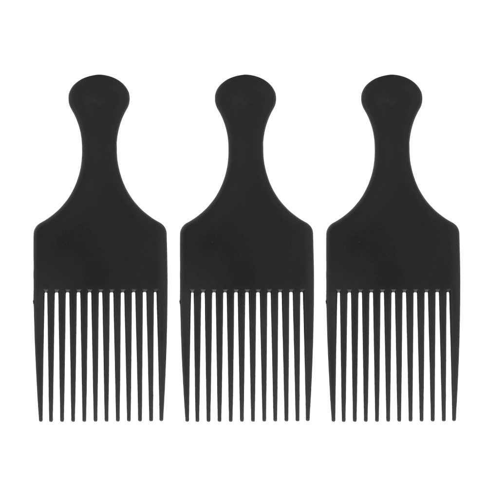 3pcs Professional Hair Pick Portable Salon Barber Shop Afro Pick Comb Hair Styling Tool