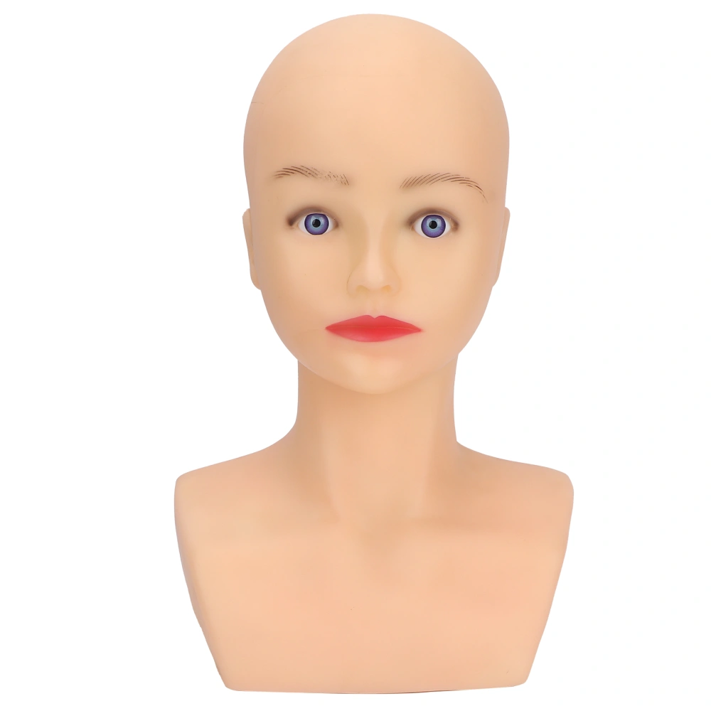 Lifelike Mannequin Display Head Manikin Cosmetology Doll Head Mannequin Head with Shoulder