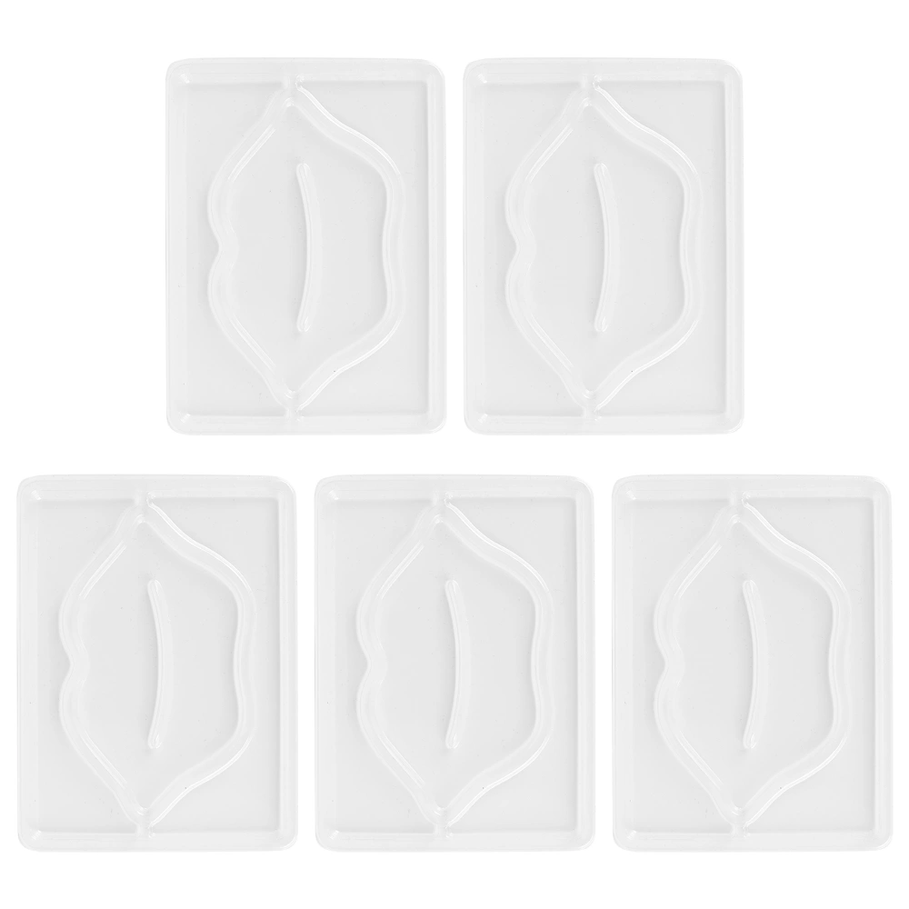 5Pcs DIY Lip Mask Patch Molds Transparent Reusable Lip Beauty Mask Maker Mold for Women