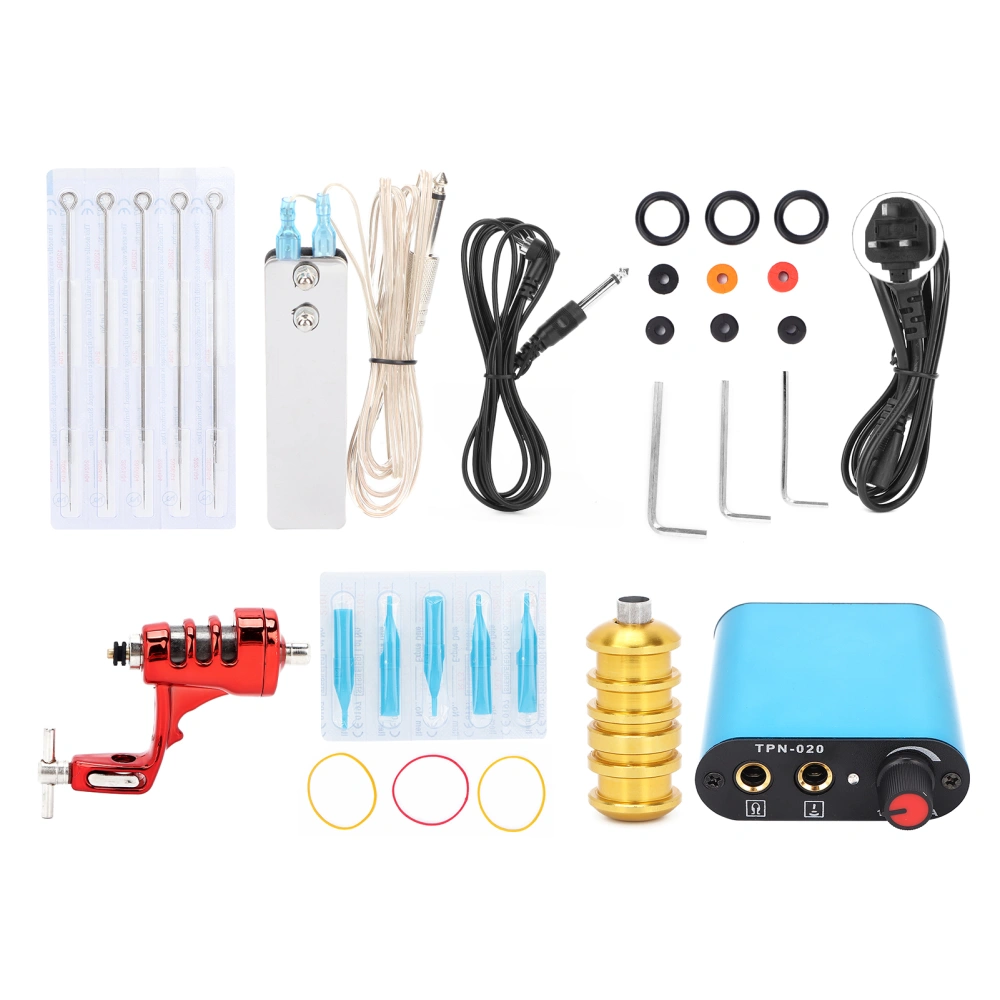 Tattoo Set Professional Coil Tatoo Machine Liner Shader Needle Kit Supply Tool SetUK Plug