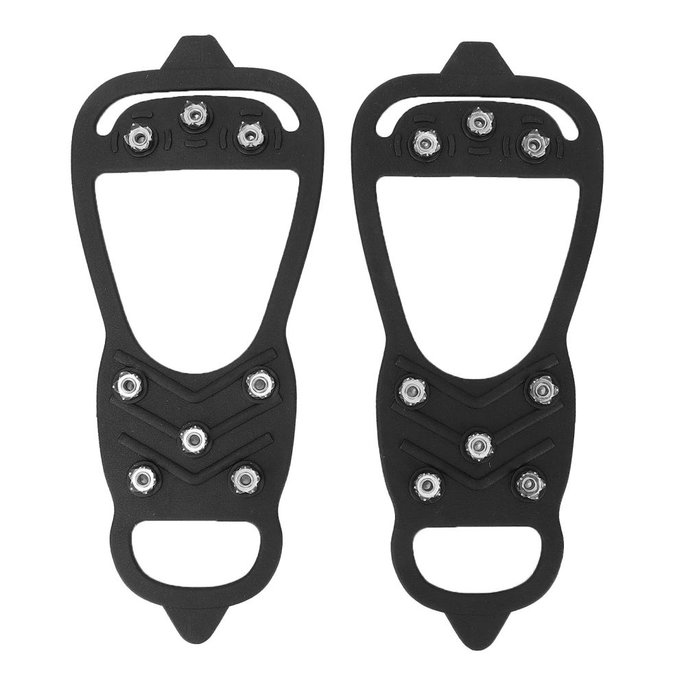 Anti Slip Ice Cleats Shoe Spikes Crampons 8 Steel Spikes Walk Traction Snow Grips(L(41-45 Size) )