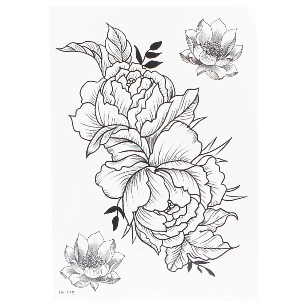 Temporary Tattoos Women Waterproof Flower Long Lasting Body Fake Tattoo StickersTH-176