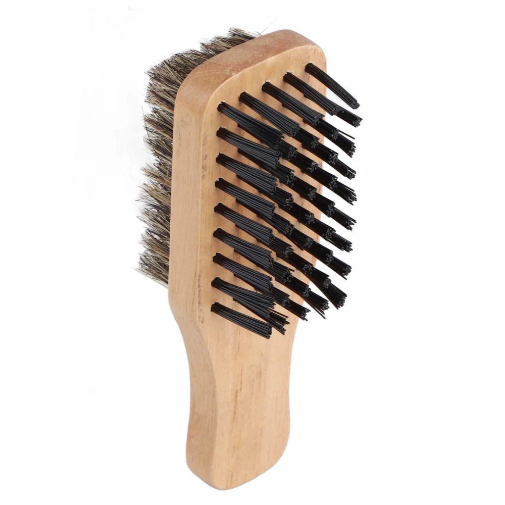 Beard Brush Wooden Handle Double Sided Men's Beard Grooming Brush for Mustache Cleaning