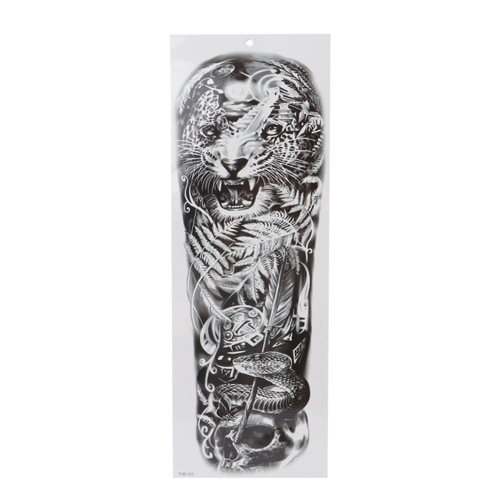 Personalized Tattoo Stickers Full Sleeve Tiger Tattoo Stickers Temporary Fake Tattoo Sticker225