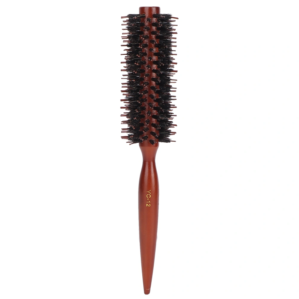 Round Styling Hair Brush Salon Use Curling Roller Hairbrush with Pointed Tail HandleInclined Lines