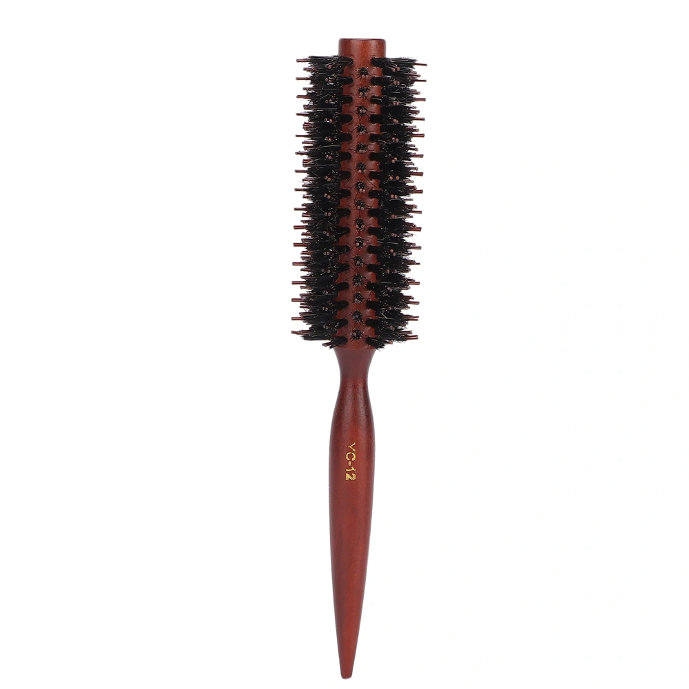 Round Styling Hair Brush Salon Use Curling Roller Hairbrush with Pointed Tail HandleVertical Lines