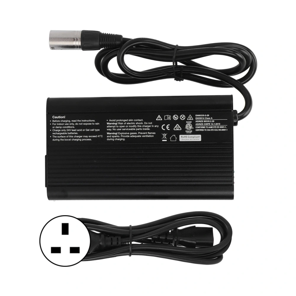 24V 8A Battery Charger Replacement Accessory for Electric Scooters Wheelchairs 110-240VUK Plug