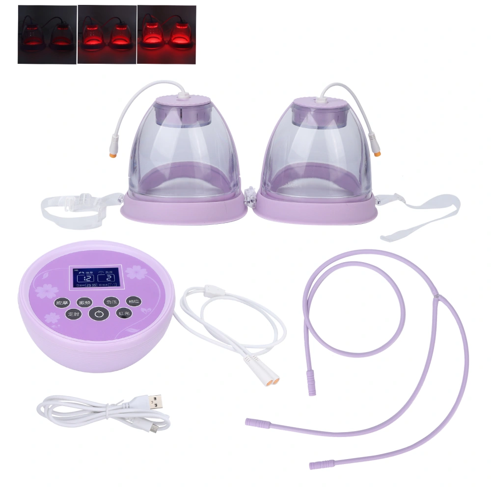 Home Electric Breast Massager Negative Pressure Vibration Rechargeable Breast MassagerD Cup