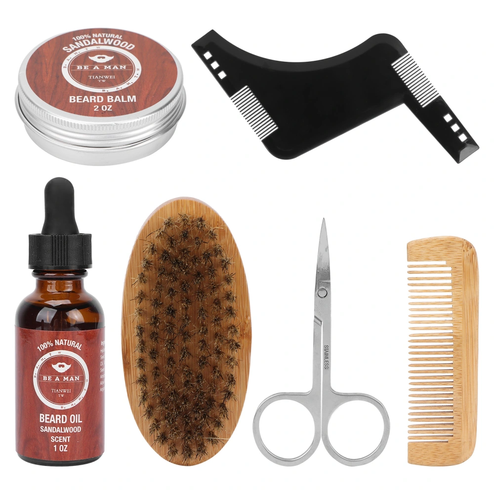 Beard Care Grooming Kit Professional Beard Brush Comb Oil Beard Gifts Set for Men