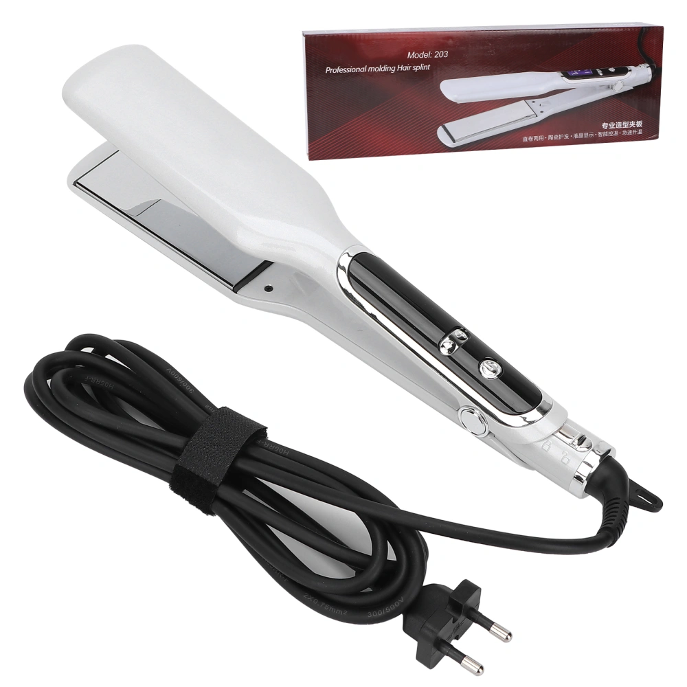 Hair Straightener Home Salon Dual Use Flat Iron Curler Straightening Iron EU Plug 100‑240VL 55mm