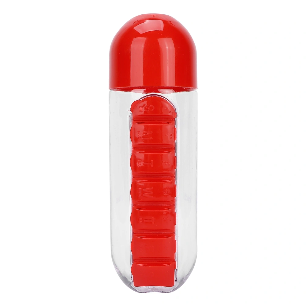 2 in 1 Medicine Storage Water Bottle Daily Pill Case Organizer Medicine Travel Storage Cup