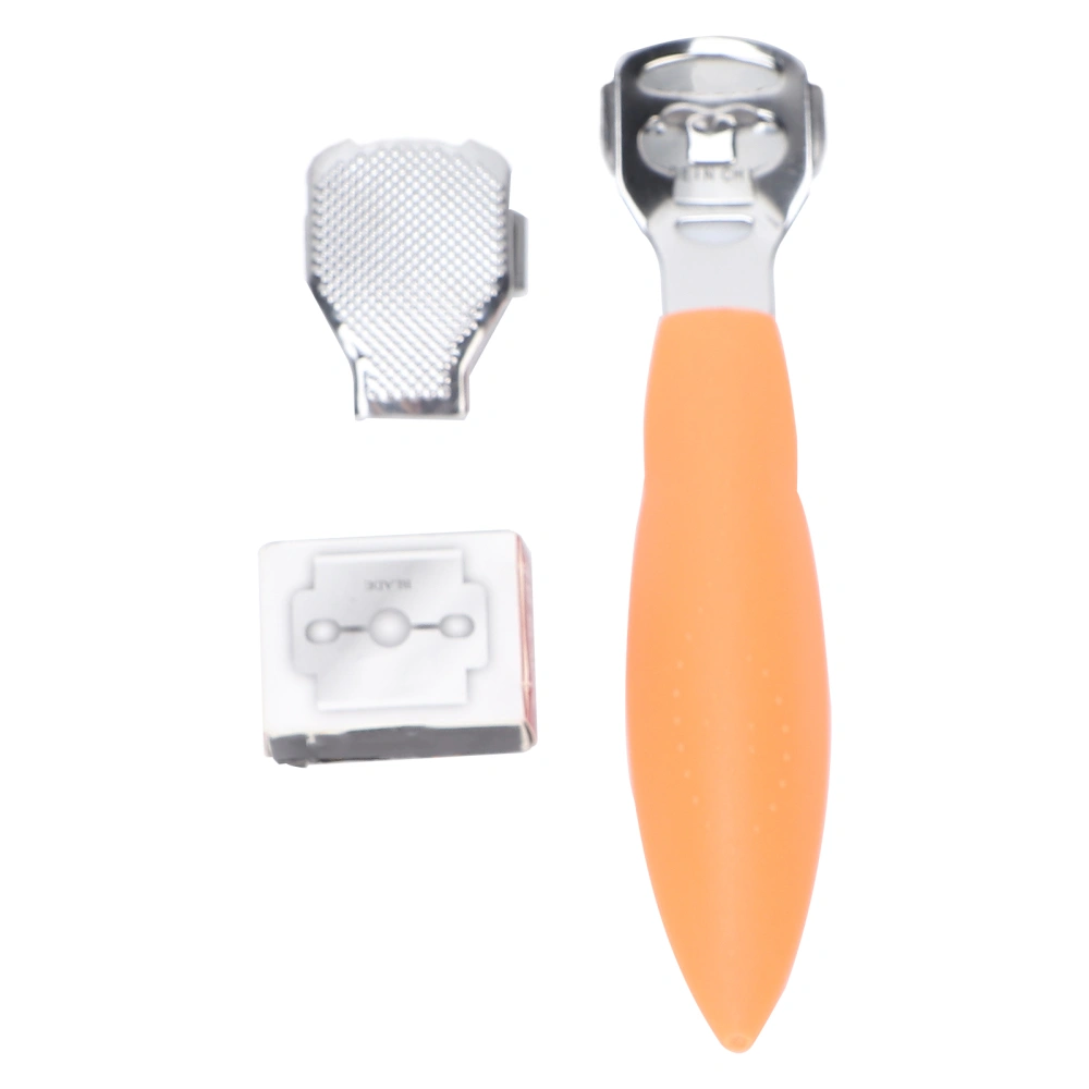 Callus Shaver Remover Stainless Steel Hard Skin Calluses Planer Pedicure Foot File ToolOrange