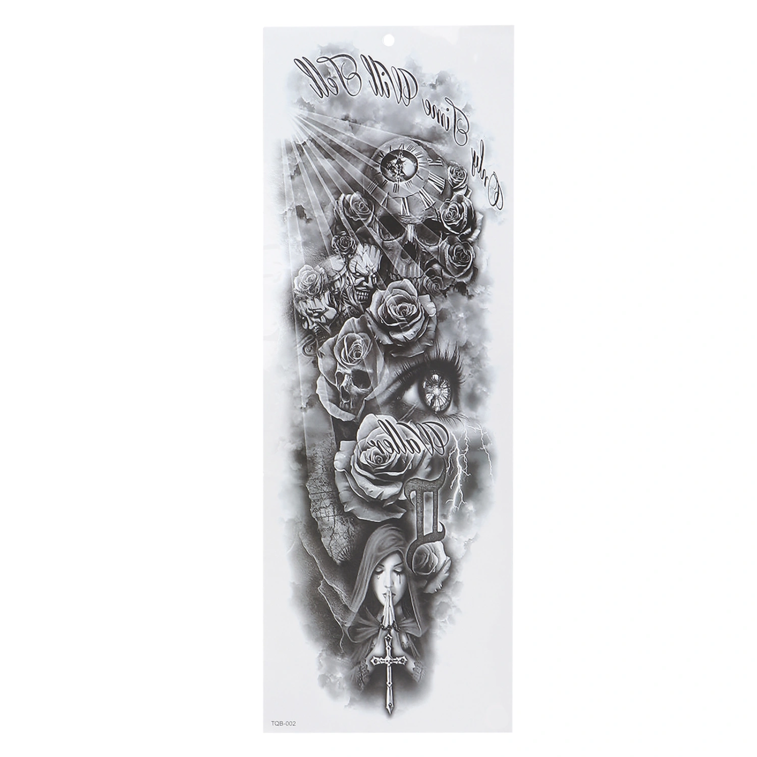Makeup Fake Full Arm Temporary Tattoo Sticker Waterproof Body Art Tattoo Sticker TQB-002