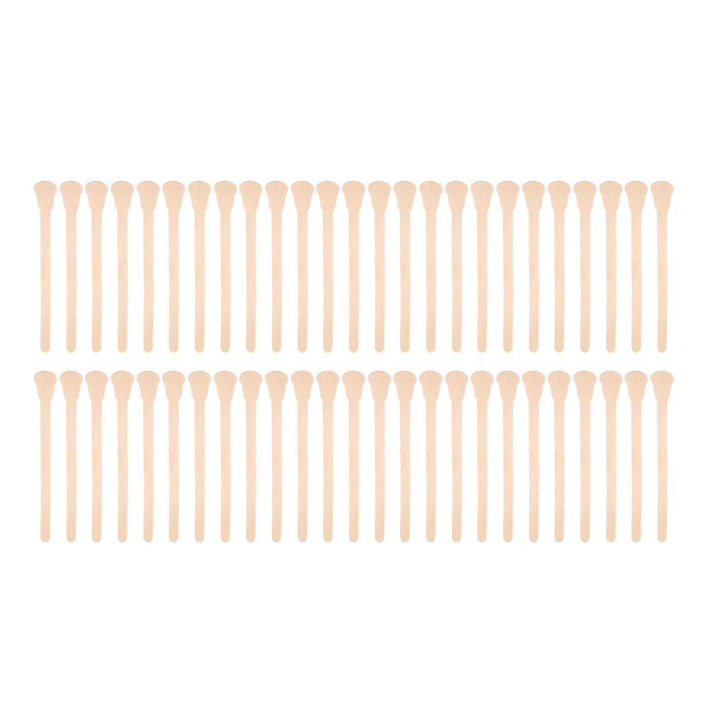 50pcs Wood Waxing Applicator Sticks Guitar Shape Facial Body Hair Removal Wax Spatulas Applicator