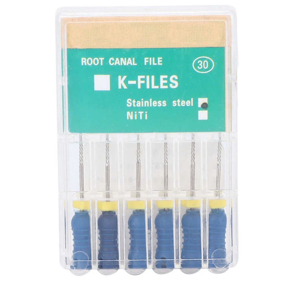 Endodontic Root Canal Files Portable Stainless Steel K-File Dental Tool Accessory #3025mm / 1in