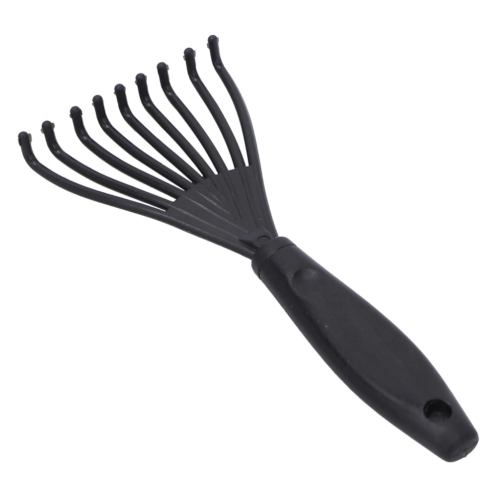 Plastic Rake Hair Comb Cleaner Hair Dirt Remove Comb Brush Cleaning Tool for Home Salon Black