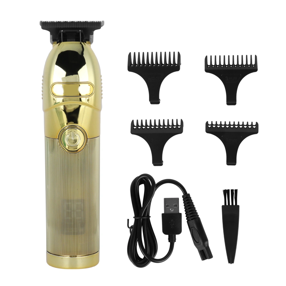 Men's Electric Hair Clipper USB Charging Professional Hair Cutting Grooming Trimming KitGold