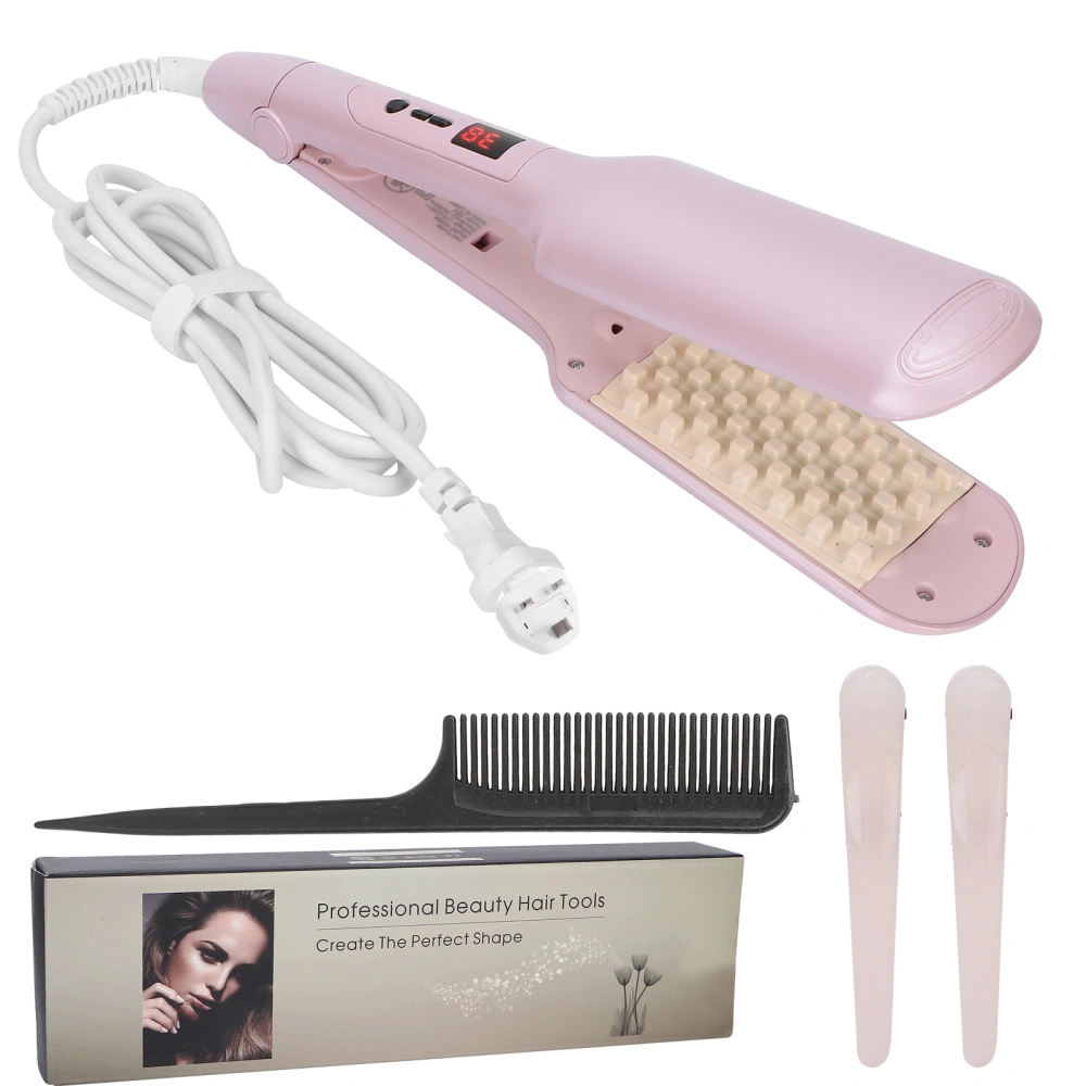 Volumizing Curling Hair Iron Grid Hair Volume Crimper Fluffy Hair Curler for Hairstyling Tool 110‑220VUK Plug