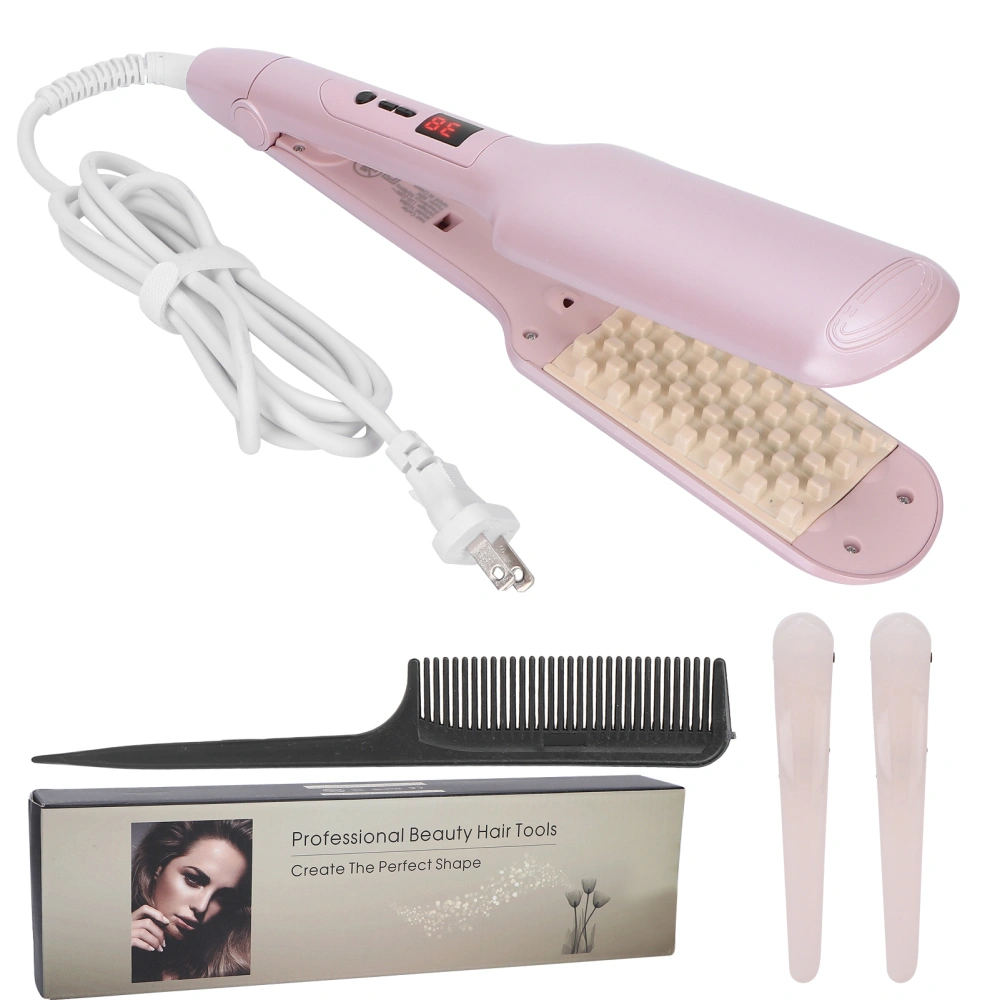 Volumizing Curling Hair Iron Grid Hair Volume Crimper Fluffy Hair Curler for Hairstyling Tool 110‑220VUS Plug