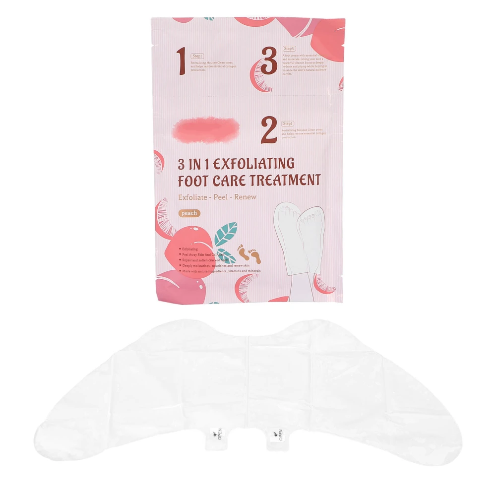 3 in 1 Hydrating Foot Peel Mask Foot Dead Skin Remover Mask Dry Foot Cracked Heel Mask