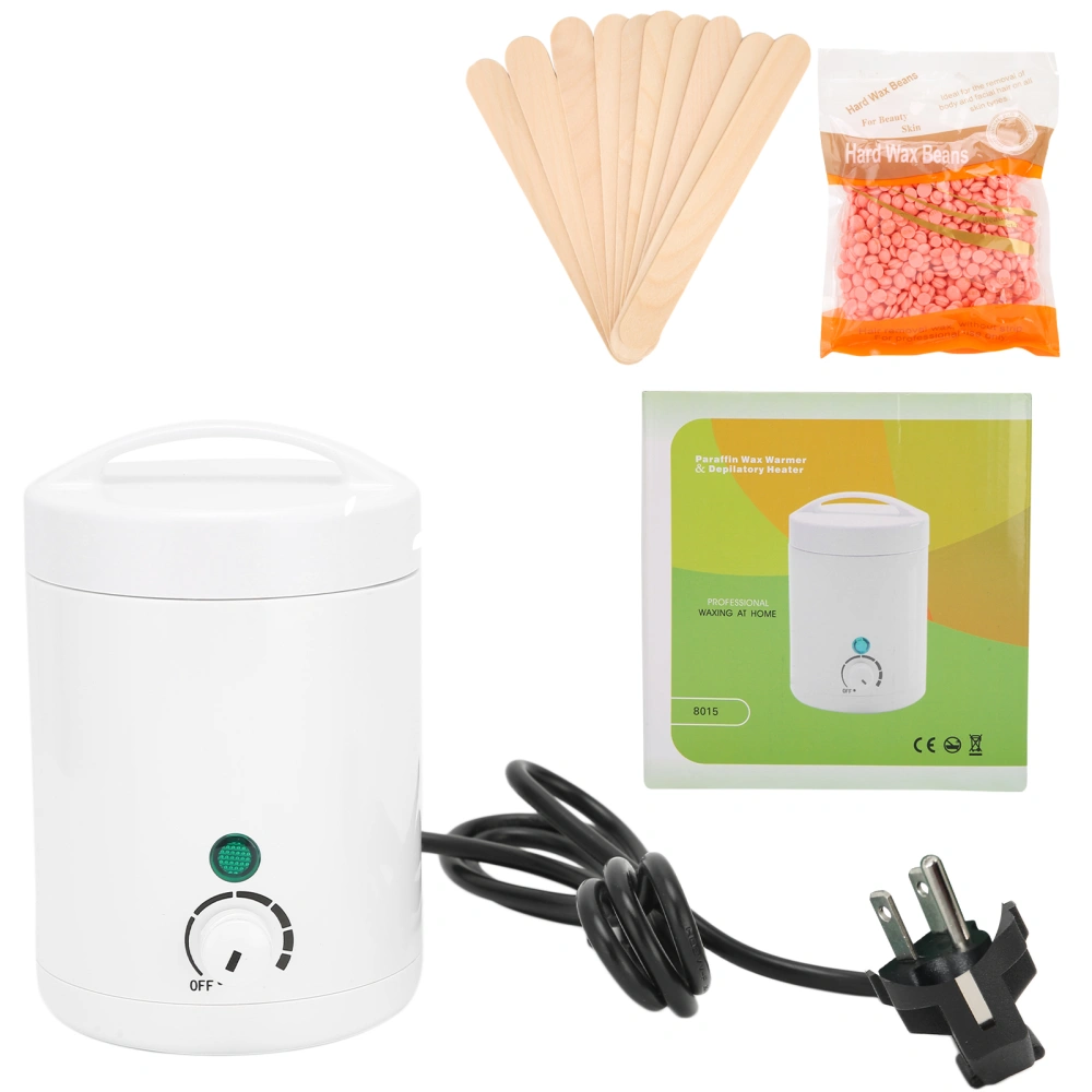 Household Wax Warmer Wax Beans Wooden Stick Hair Removal Tool Kit for Armpit LegsUS Plug 110V